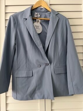 Princess Polly Powder Blue Double-Breasted Blazer